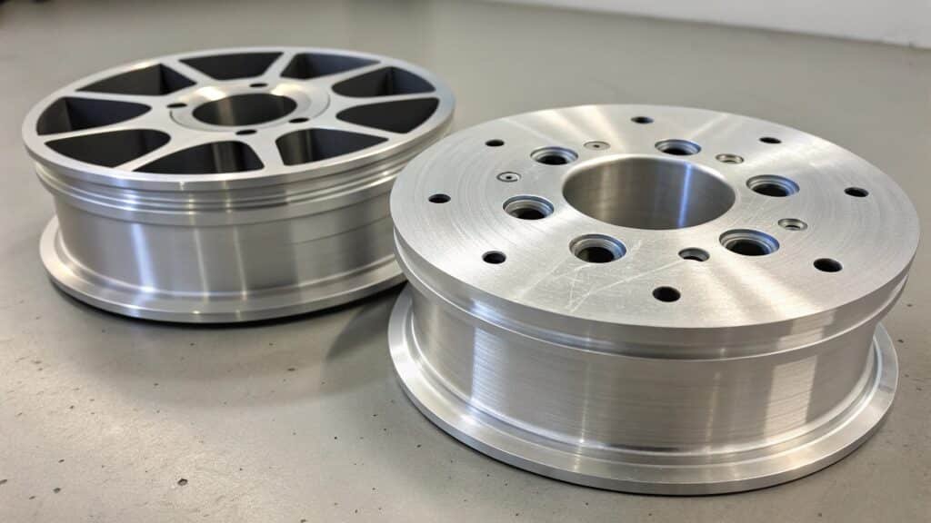 alt with keywords: side-by-side comparison chart detailing properties like strength, corrosion resistance, weldability, formability, typical uses for 5-series vs 6-series aluminum